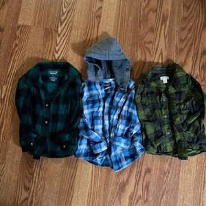 Toddler boys flannel bundle. 4t